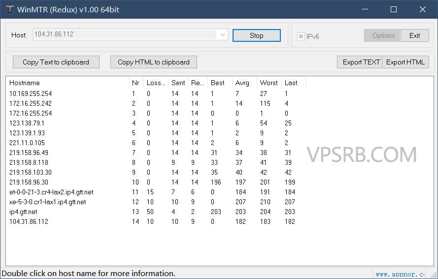 VPS路由追踪工具 Best Trace / WinMTR 下载